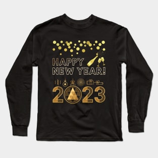 Celebration Happy New Year !!! 2023 Long Sleeve T-Shirt